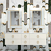OASIS Murano Светильник настенный 110x100x500 мм., светодиодный, с прозрачными и белыми профилями, фурнитура золото