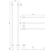 CEA Design EQUILIBRIO Полотенцесушитель электрический, 2 трубки 106см, 3 трубки 58см, цвет: PVD черный сатинированный