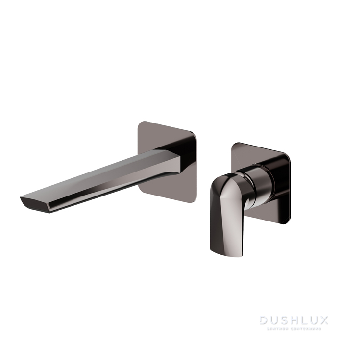 Фото Newform Delta Zero Смеситель для раковины, встраиваемый, цвет: PVD gun metal