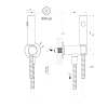 Gessi Inciso Shower Гигиенический душ на 1/2", цвет: black XL