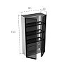 Falper Butler Шкаф подвесной, 35х80х150см., с 2 дверцами, 3 полочки, 1 ящик, цвет: Noce naturale