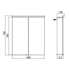 EMCO Flat Зеркальный шкаф 60x72.7см., LED-подсветка, 2 двери, 2 полки, розетка, с нижней подсветкой