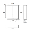 EMCO Prime2 Зеркальный шкаф 60x70см., с подсветкой, навесной, 2 двери, 2 полки, розетка, цвет: белый