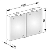 Keuco Royal 15 Зеркальный шкаф с подсветкой 100x72x15см, подвесной, цвет: зеркало
