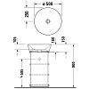 Duravit White Tulip Раковина накладная Ø50см, без перелива, без отв., WonderGliss, цвет: белый