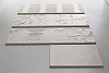 Mutina Bas Relif Керамогранит 18х54см, универсальный, неглазурованный, цвет: patchwork relief bianco