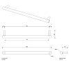 Decor Walther Bar HTE60 Полотенцедержатель 80см, подвесной, цвет: хром