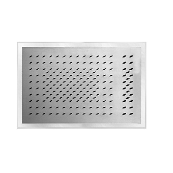Fantini Acqua Zone Верхний душ 45х30см, потолочный, рамака 50х35см, 2 потока, встр.часть в компл., цвет: хром