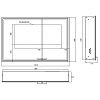 EMCO Prestige2 Зеркальный шкаф 66x101.5см., встраиваемый, LED-подсветка, 2 двери, 2 полки, розетка, левый, с EMCO light system