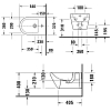 Duravit D-Neo Биде подвесное 37x54 см, с переливом, без отв., цвет: белый