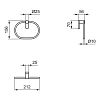 Ideal Standard Conca Полотенцедержатель кольцо, подвесной, цвет: PVD Brushed Gold