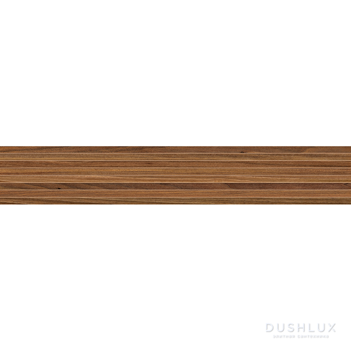 Фото Lea Ceramiche Bio Select Керамогранит 20x120см, универсальный, неглазурованный, мозаика strip, цвет: walnut tobacco