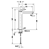 Duravit Circle XL Смеситель для раковины, на 1 отв., высокий, цвет: черный матовый