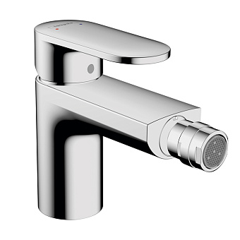 Hansgrohe Vernis Blend Смеситель для биде на 1 отв. с донным клапаном, излив 127мм, h80мм, цвет: хром