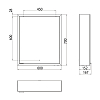 EMCO Prime2 Зеркальный шкаф 60x70см., с подсветкой, навесной, 1 дверь, L, 2 полки, розетка, цвет: белый