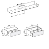 Keuco Edition 11 Planning Комплект мебели 210x53.5x35 см, подвесной, цвет: белый