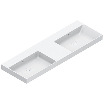 Catalano Zero Раковина 150x50см двойная, без отв., цвет: белый глянцевый
