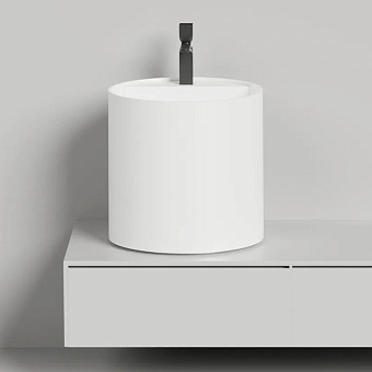 Salini Armonia Round Top 03 Раковина 45x45x45см., 1 отв., накладная, S-Sense, цвет: белый глянцевый