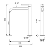 CEA Design GASTONE Смеситель для раковины, 1 отв., цвет: нержавеющая сталь