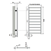 Neoinox Quadro Полотенцесушитель 94x53см, электрический, box, цвет: белый матовый