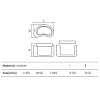 Dea Design Marble Контейнер с крышкой, 15x9.2хh8.5см., настольная, из мрамора, цвет: Statuario White