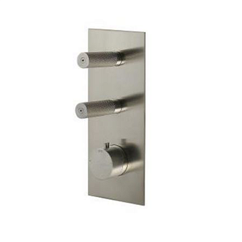 TREEMME 22mm Термостат для душа встраиваемый, 2 потребителя, цвет: нержавеющая сталь