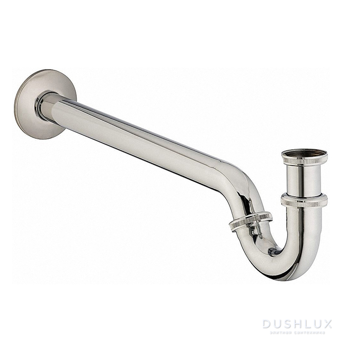 Фото Duravit Сифон для биде 1 1/4" с удлиненной спускной трубой, цвет: хром