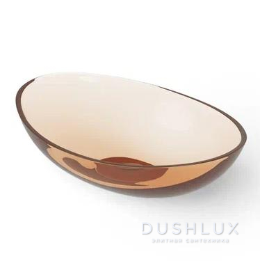 Фото Dea Design Washbasins Раковина 55x38x15см., накладная, без отв., Glasstech, прозрачная смола, цвет: Sunset R1