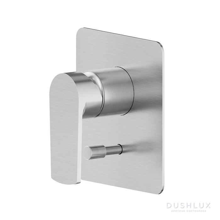Фото Newform Haka Смеситель для душа, встраиваемый, на 2 источника, цвет: PVD brushed stainless steel