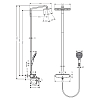 Hansgrohe Raindance Select 360 Showerpipe Душевая стойка, с термостатическим смесителем, верхним душем 36x19см. и ручным душем, цвет: хром/белый