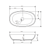 Dea Design Раковина 60x36x14см., накладная, без отв., цвет: grey
