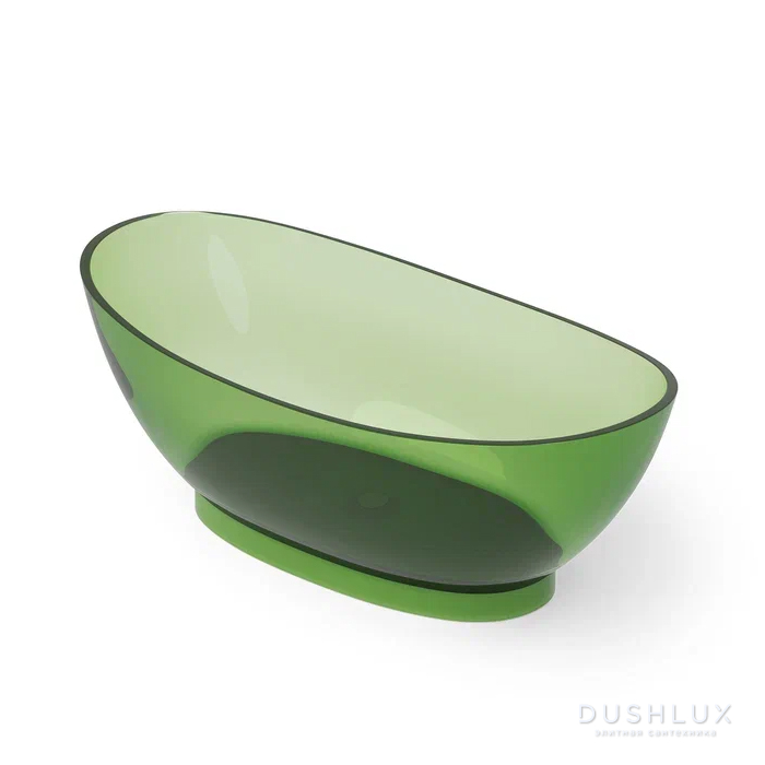 Фото Dea Design Elegant Ванна 179x88x64см., отдельностоящая, Glasstech, прозрачная смола, цвет: Emerald R3