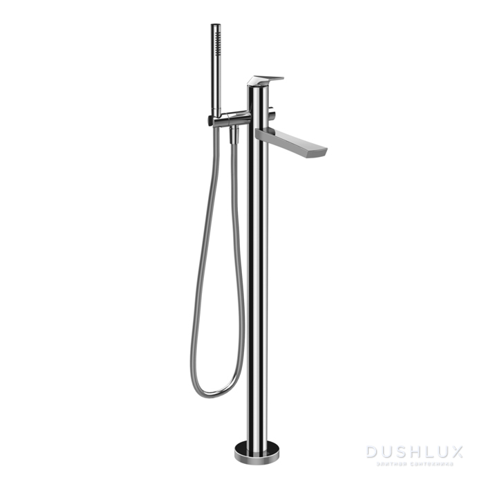 Фото Gessi Ventaglio Смеситель для ванны, напольный, с ручным душем, цвет: хром