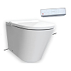 Hatria H-Smart Унитаз напольный 59.5x37см., безободковый, с крышкой-биде, цвет: белый
