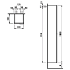 Laufen Kartell Шкаф 180x30x30см., подвесной, с 1 дверцей, DX, цвет: оранжевый глянцевый