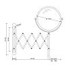 Decor Walther SPT 18 Косметическое зеркало 17см, подвесное, увел. 5x, цвет: хром