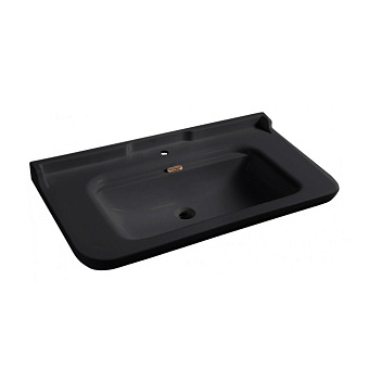 Kerasan Waldorf Раковина 100x55 см, 1 отв., керамическая, цвет: черный/бронза
