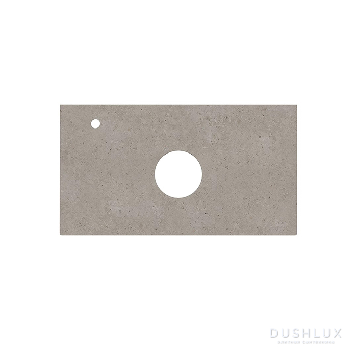Фото Kerama Marazzi Magica Столешница 90см., из керамогранита, для накладных раковин Риккарди, 1 отв., цвет: серый матовый