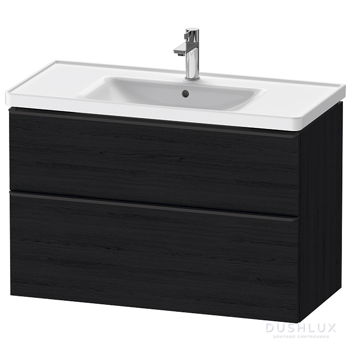 Фото Duravit D-Neo Тумбочка подвесная 98.4x45.2x62.5 см, раковина, 1 ящик, цвет: Black Oak