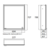 EMCO Prime2 Зеркальный шкаф 60x70см., с подсветкой, встраиваемый, 1 дверь, R, 2 полки, розетка, цвет: черный