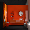 Laufen Kartell Зеркало круглое d=78см, настенное, без подсветки, цвет: оранжевый