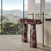 Dea Design Marble Napoli Раковина 54.5x54.5x90см., напольная, без отв., мрамор, цвет: Rosso Levanto