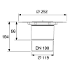 TECE Сифон вертикальный DN100