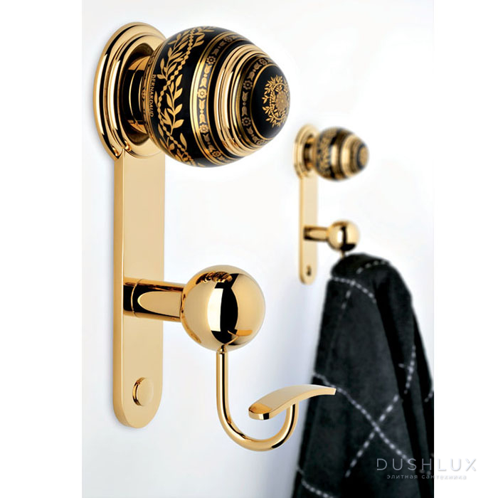 Фото THG Marquise noir décor Or Крючок, декор черный/золото, подвесной, цвет: полированное золото
