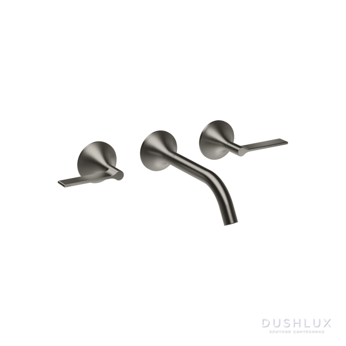 Фото Dornbracht VAIA Смеситель для раковины, излив: 19см, встраиваемый, цвет: Dark Platinum matt