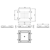 Treemme Shower and Thermostatic Верхний душ 43x43см, потолочный, встраиваемый, 2 режима, цвет: нержавеющая сталь