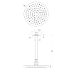 Gessi Inciso Потолочная душевая головка шарнирная на 1/2", Ø200 мм, цвет: finox