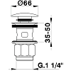 CISAL Донный клапан, ZA00162024, цвет золото