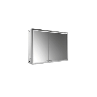 EMCO Prestige2 Зеркальный шкаф 66x101.5см., встраиваемый, LED-подсветка, 2 двери, 2 полки, розетка, правый, с EMCO light system