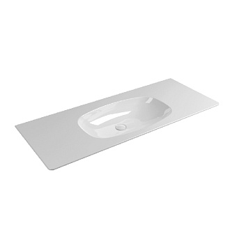 Flaminia Nuda Раковина 120x48.5x14 см, 1 отв., подвесная, цвет: белый